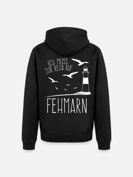 Fehmarn Fehmarnsundbrücke Fehmarnsund - Unisex Premium Bio Zip Hoodie - Schwarz