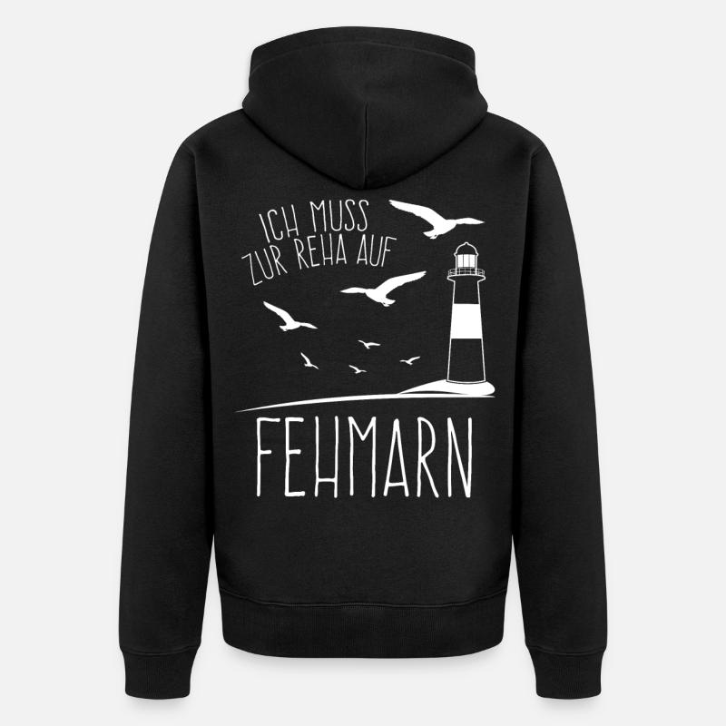 Fehmarn Fehmarnsundbrücke Fehmarnsund - Unisex Premium Bio Zip Hoodie - Schwarz