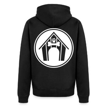 Chien de maison pour chien - Veste à capuche bio Premium Unisexe - noir - Dos - Nico (187cm)
