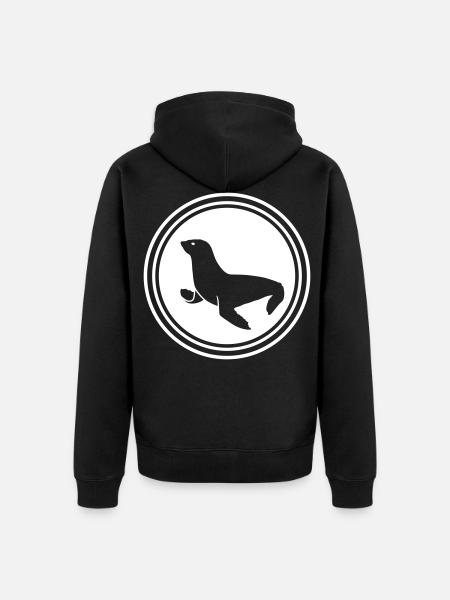 seehund tier - Unisex Premium Bio Zip Hoodie - Schwarz
