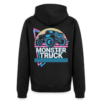 Monstertruck Retro Cadeau - Veste à capuche bio Premium Unisexe - noir - Dos - Nico (187cm)