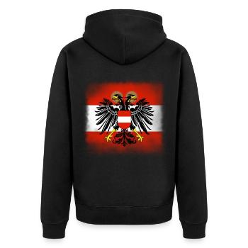 Autriche - Veste à capuche bio Premium Unisexe - noir - Dos - Nico (187cm)