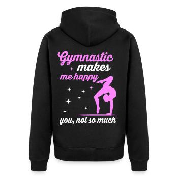 Gymnastique - Veste à capuche bio Premium Unisexe - noir - Dos - Nico (187cm)