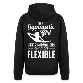 Cadeau de gymnastique - Veste à capuche bio Premium Unisexe - noir - Dos - Nico (187cm)