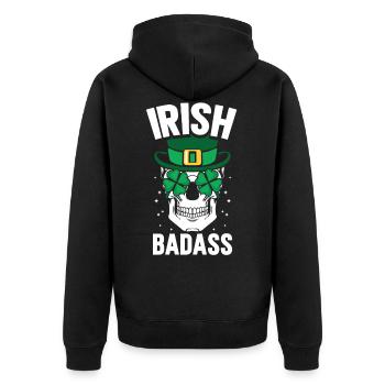 Méchant irlandais Irlande Gaélique - Veste à capuche bio Premium Unisexe - noir - Dos - Nico (187cm)