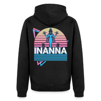 Inanna Ancient Goddess Sumerian Mythology Geschen - Unisex Premium Organic Zip Hoodie - black - Back - Nico (187cm)