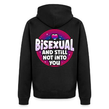Bisexuel Bi Pride Flag Bisexuel - Veste à capuche bio Premium Unisexe - noir - Dos - Nico (187cm)