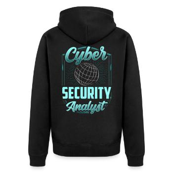 Analyste en cybersécurité Hack Hacker Sécurité informatique - Veste à capuche bio Premium Unisexe - noir - Dos - Nico (187cm)
