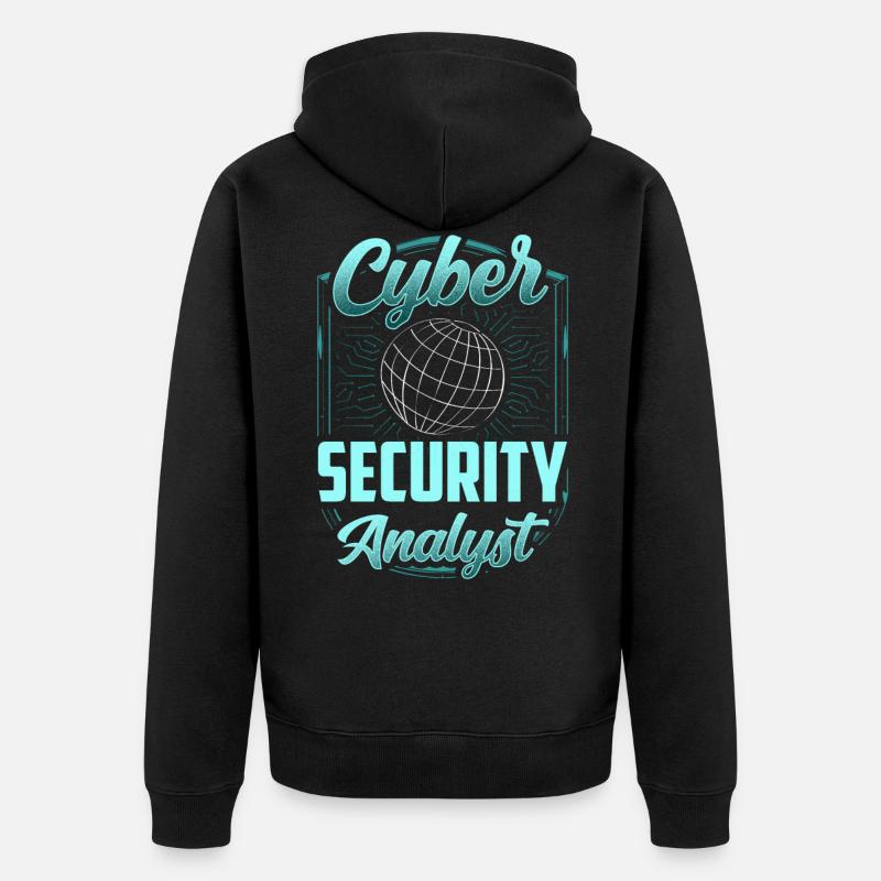 Analyste en cybersécurité Hack Hacker Sécurité informatique - Veste à capuche bio Premium Unisexe - noir
