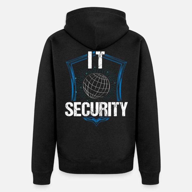 It Security Hack Hacker Hacking Cybersécurité - Veste à capuche bio Premium Unisexe - noir
