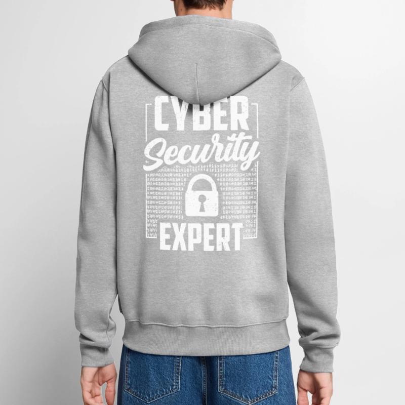 Cybersecurity Expert Hack IT Security Hacker Unisex Premium Organic Zip Hoodie