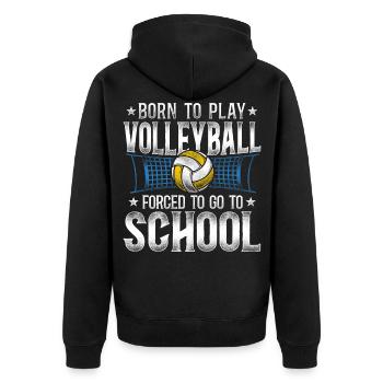 Joueur de volleyball Équipe Vintage - Veste à capuche bio Premium Unisexe - noir - Dos - Nico (187cm)