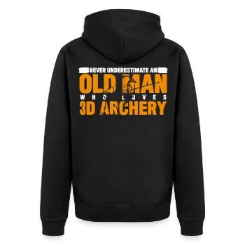 Tir à l’arc 3D Old Man Tir à l’arc - Veste à capuche bio Premium Unisexe - noir - Dos - Nico (187cm)
