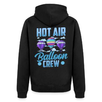 Vol en montgolfière équipage Balloonist Balloonist - Veste à capuche bio Premium Unisexe - noir - Dos - Nico (187cm)