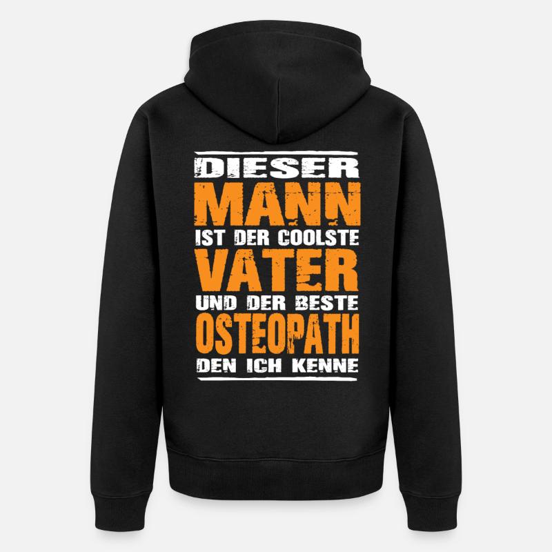 Osteopath - Unisex Premium Bio Zip Hoodie - Schwarz
