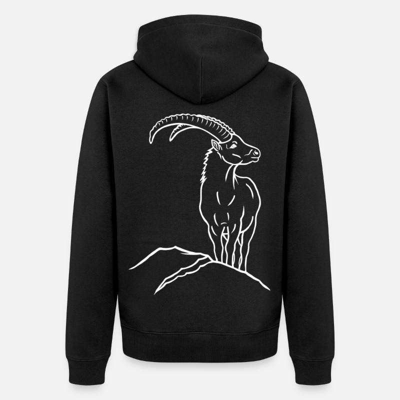 Capricorne - Veste à capuche bio Premium Unisexe - noir