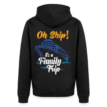 croisière Temps Oh Navire C’est un cadeau de navire de voyage en famille - Veste à capuche bio Premium Unisexe - noir - Dos - Nico (187cm)