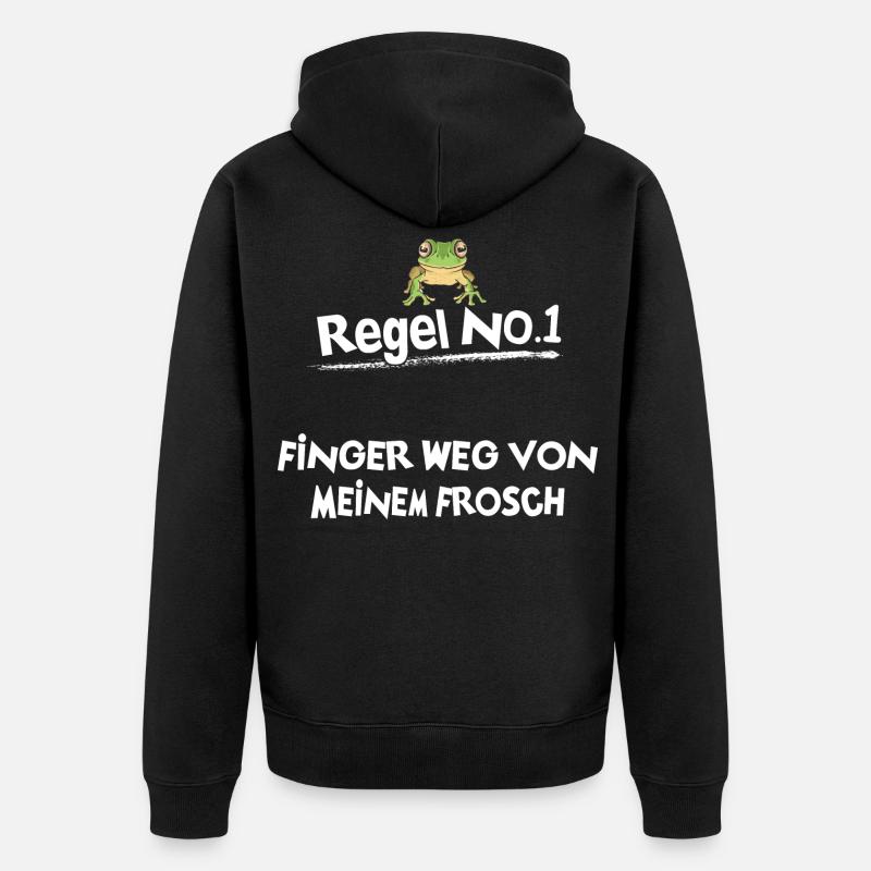 Frösche Frosch - Unisex Premium Bio Zip Hoodie - Schwarz