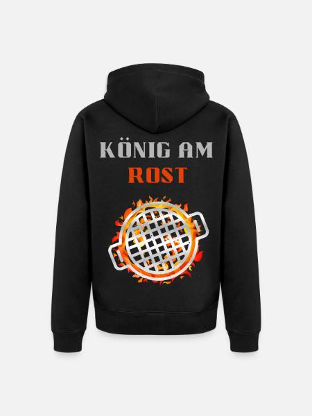 könig am rust - Unisex Premium Bio Zip Hoodie - Schwarz