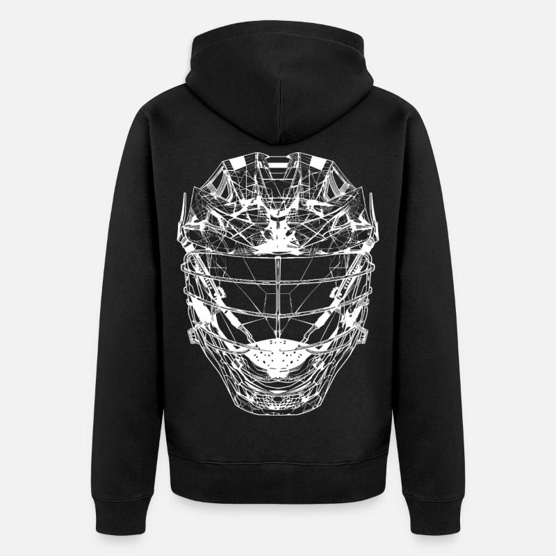 Casque de crosse Line Art - Veste à capuche bio Premium Unisexe - noir