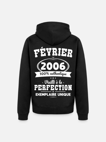 20th Anniversary - February 2006 Perfection - Unisex Premium Organic Zip Hoodie - black