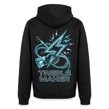Créateur de Hauts Audio Digital Jeu de mots Musicien - Veste à capuche bio Premium Unisexe - noir - Dos - Nico (187cm)
