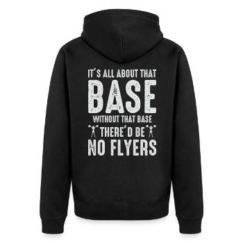 Cheerleader Cheerleading Girl Cheering Lustig - Unisex Premium Bio Zip Hoodie - Schwarz - Hinten - Nico (187cm)