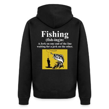 Pêcheur Amateur de poissons Pêcheurs Humour drôle - Veste à capuche bio Premium Unisexe - noir - Dos - Nico (187cm)
