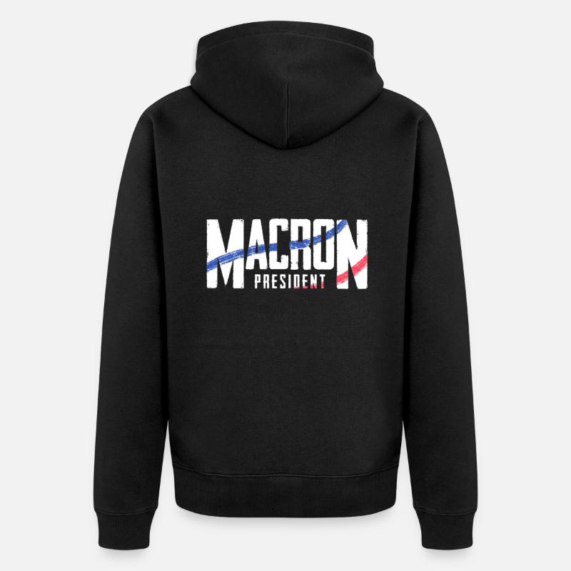 MACRON Président 2022 - 2027 - Veste à capuche bio Premium Unisexe - noir
