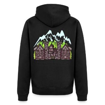 Autriche Château médiéval Forteresse Chevaliers fantastiques - Veste à capuche bio Premium Unisexe - noir - Dos - Nico (187cm)