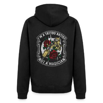 Tattoo Tattoo Rockabilly Tattoo Studio - Veste à capuche bio Premium Unisexe - noir - Dos - Nico (187cm)