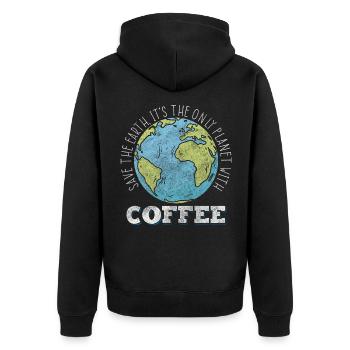 Conservation de la nature Changement climatique Recyclage - Veste à capuche bio Premium Unisexe - noir - Dos - Nico (187cm)