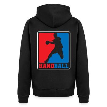 Club de l'équipe de compétition de handball - Veste à capuche bio Premium Unisexe - noir - Dos - Nico (187cm)