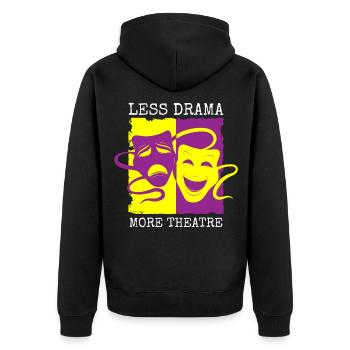 Rideau de répétition d’acteur - Veste à capuche bio Premium Unisexe - noir - Dos - Nico (187cm)