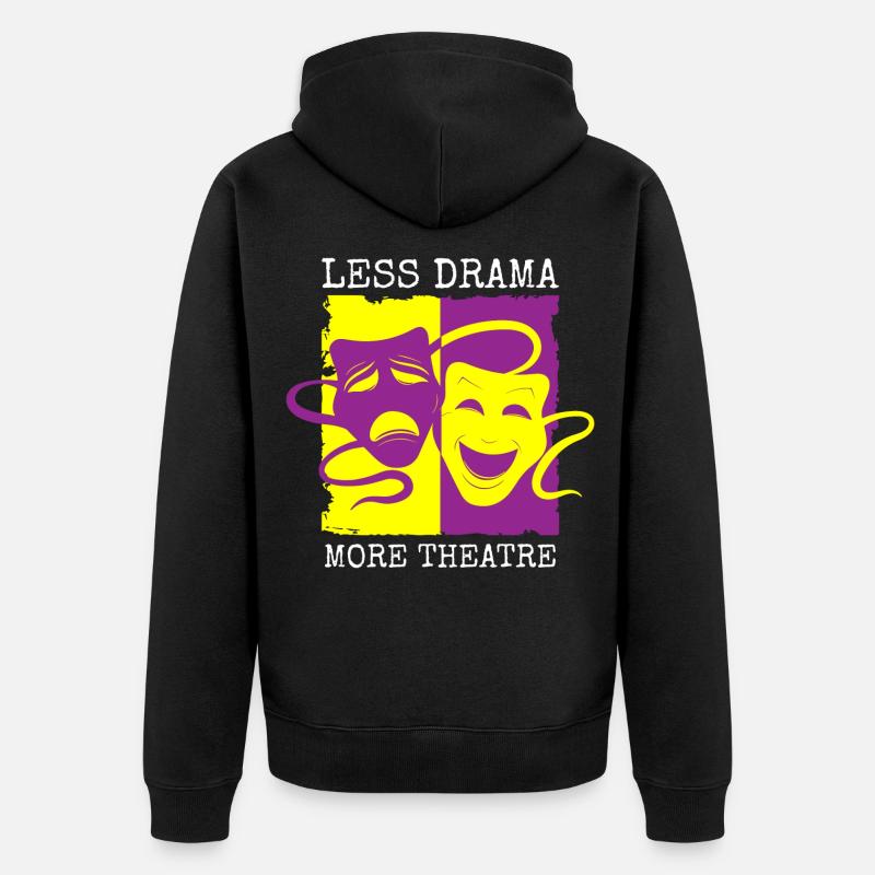 Schauspieler Probe Vorhang - Unisex Premium Bio Zip Hoodie - Schwarz