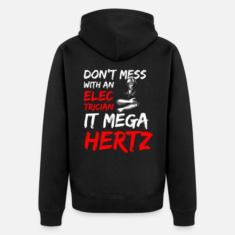 Strom Elektroniker - Unisex Premium Bio Zip Hoodie - Schwarz