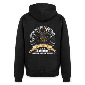 Amateurs de chiens de garde Doberman - Veste à capuche bio Premium Unisexe - noir - Dos - Nico (187cm)