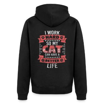 Chat Chat Chat Chat Maman - Veste à capuche bio Premium Unisexe - noir - Dos - Nico (187cm)