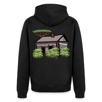Jardin Nature Maison de Loisirs Cabane Amoureux de la nature - Veste à capuche bio Premium Unisexe - noir - Dos - Nico (187cm)