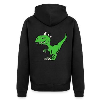 Dinosaures - Veste à capuche bio Premium Unisexe - noir - Dos - Nico (187cm)