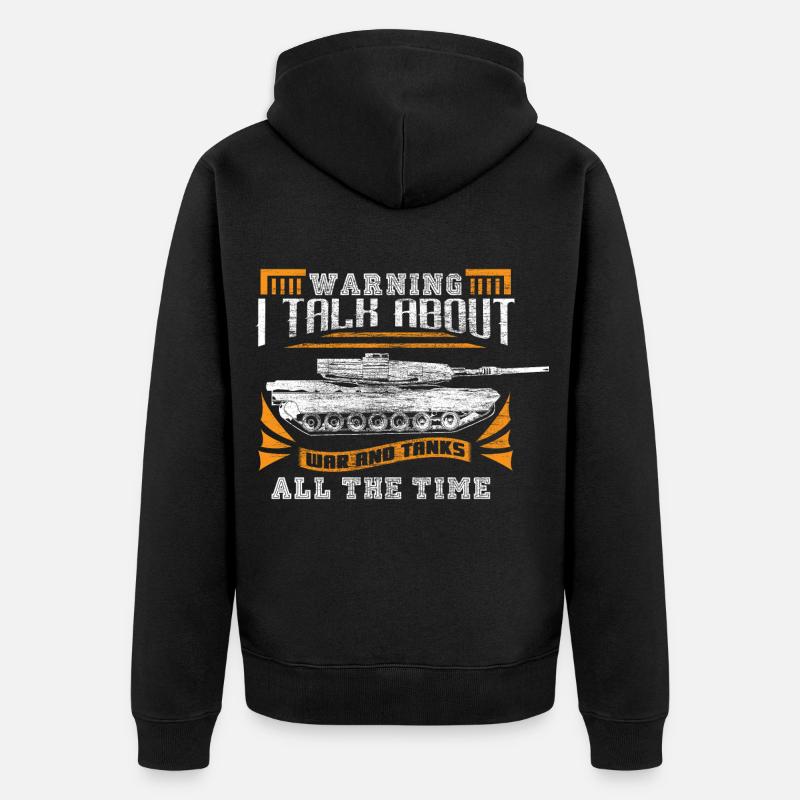Panzer Panzerfahrer Tarnung Geschenkidee - Unisex Premium Bio Zip Hoodie - Schwarz