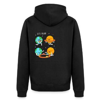 Espace Planètes Univers Espace - Veste à capuche bio Premium Unisexe - noir - Dos - Nico (187cm)