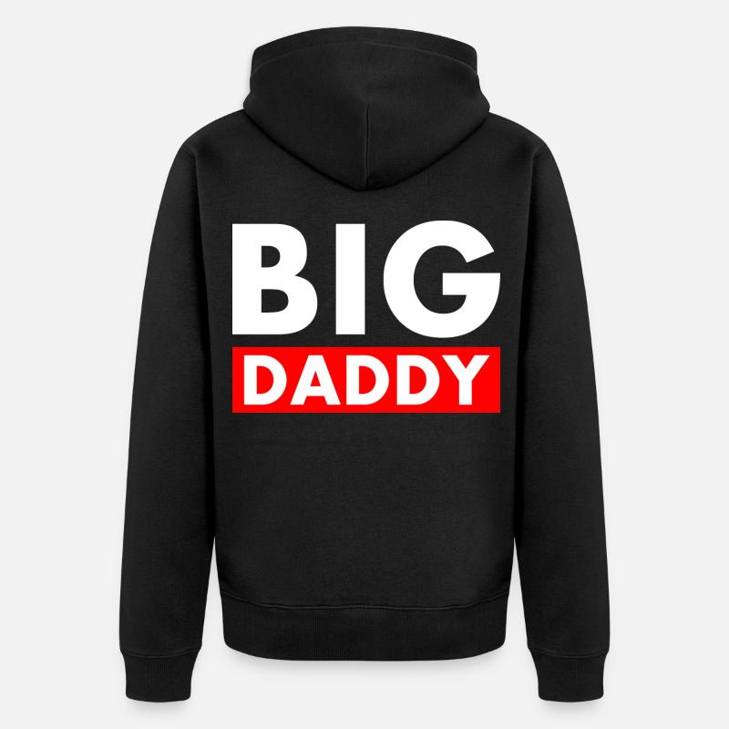BIG DADDY - Unisex Premium Bio Zip Hoodie - Schwarz