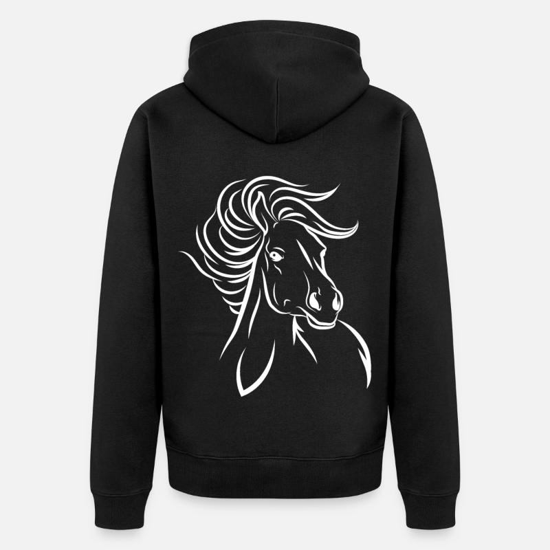 Cheval cheval - Veste à capuche bio Premium Unisexe - noir