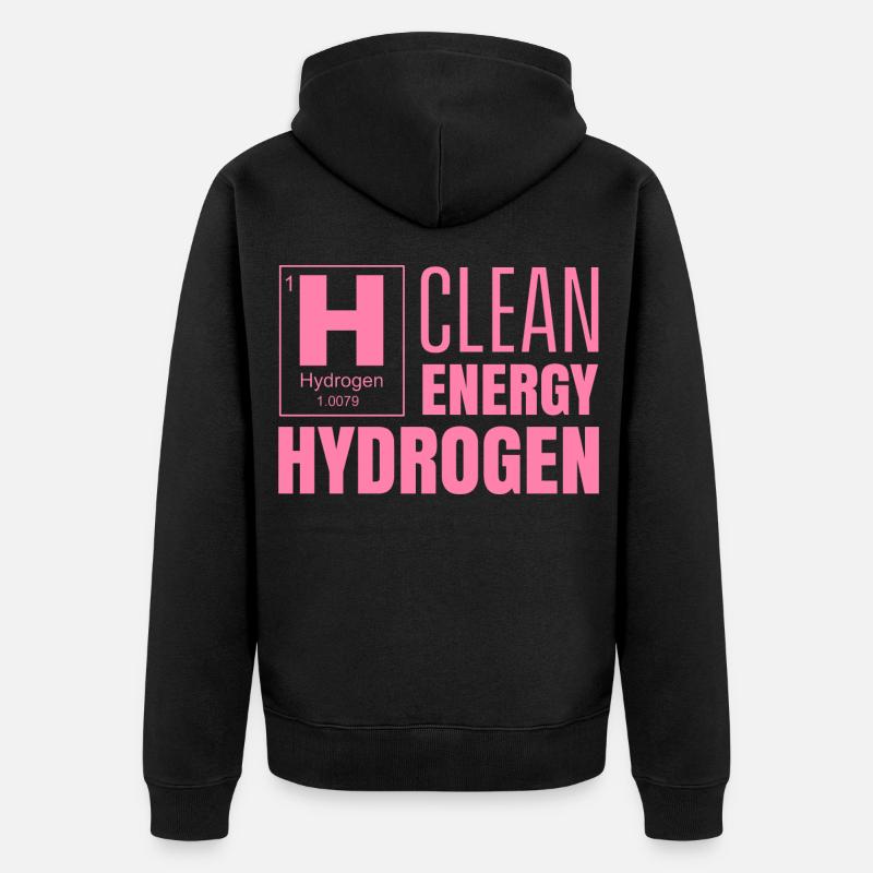Énergie propre Hydrogène Hydrogène Carburant - Veste à capuche bio Premium Unisexe - noir