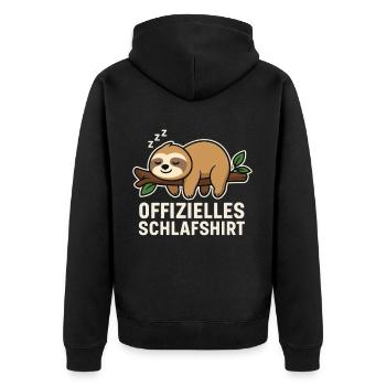 Chemise de nuit officielle - Veste à capuche bio Premium Unisexe - noir - Dos - Nico (187cm)
