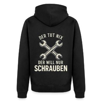 Il ne fait rien, il veut juste baiser - Veste à capuche bio Premium Unisexe - noir - Dos - Nico (187cm)