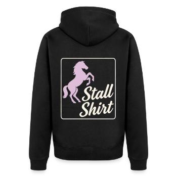 Chemise d’écurie – Horse Girl Design - Veste à capuche bio Premium Unisexe - noir - Dos - Nico (187cm)