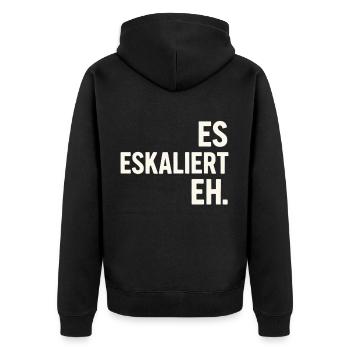 De toute façon, la situation s’intensifie – une chemise à slogan pour chaque occasion - Veste à capuche bio Premium Unisexe - noir - Dos - Nico (187cm)