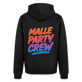 Malle Party Crew – Chemise de groupe - Veste à capuche bio Premium Unisexe - noir - Dos - Nico (187cm)